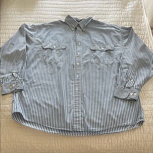 Gant Blue and White Striped Casual Shirt